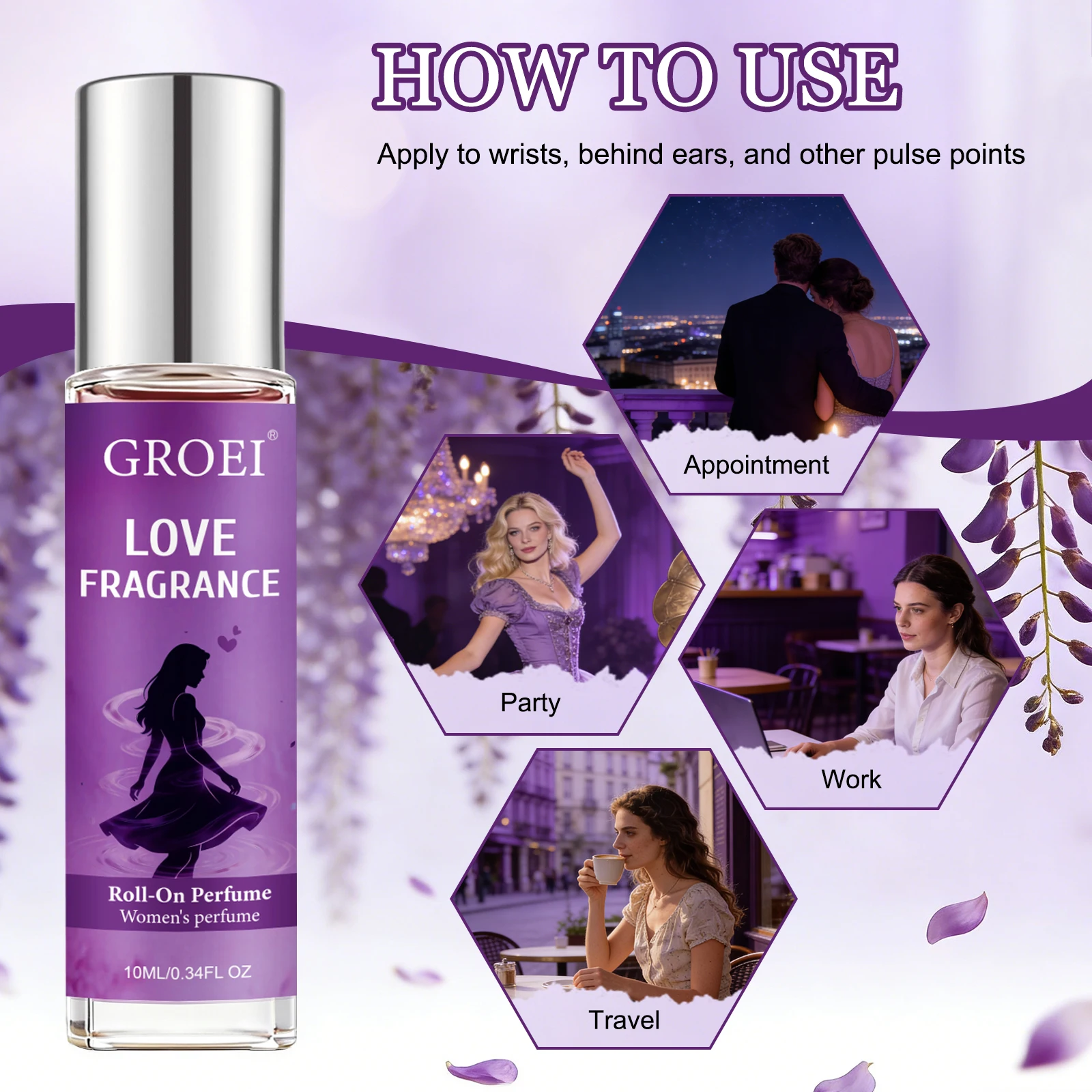 น้ำหอมแบบโรลออนสำหรับผู้หญิง G - Perfume Fragrance Oil บทวิจารณ์และราคา